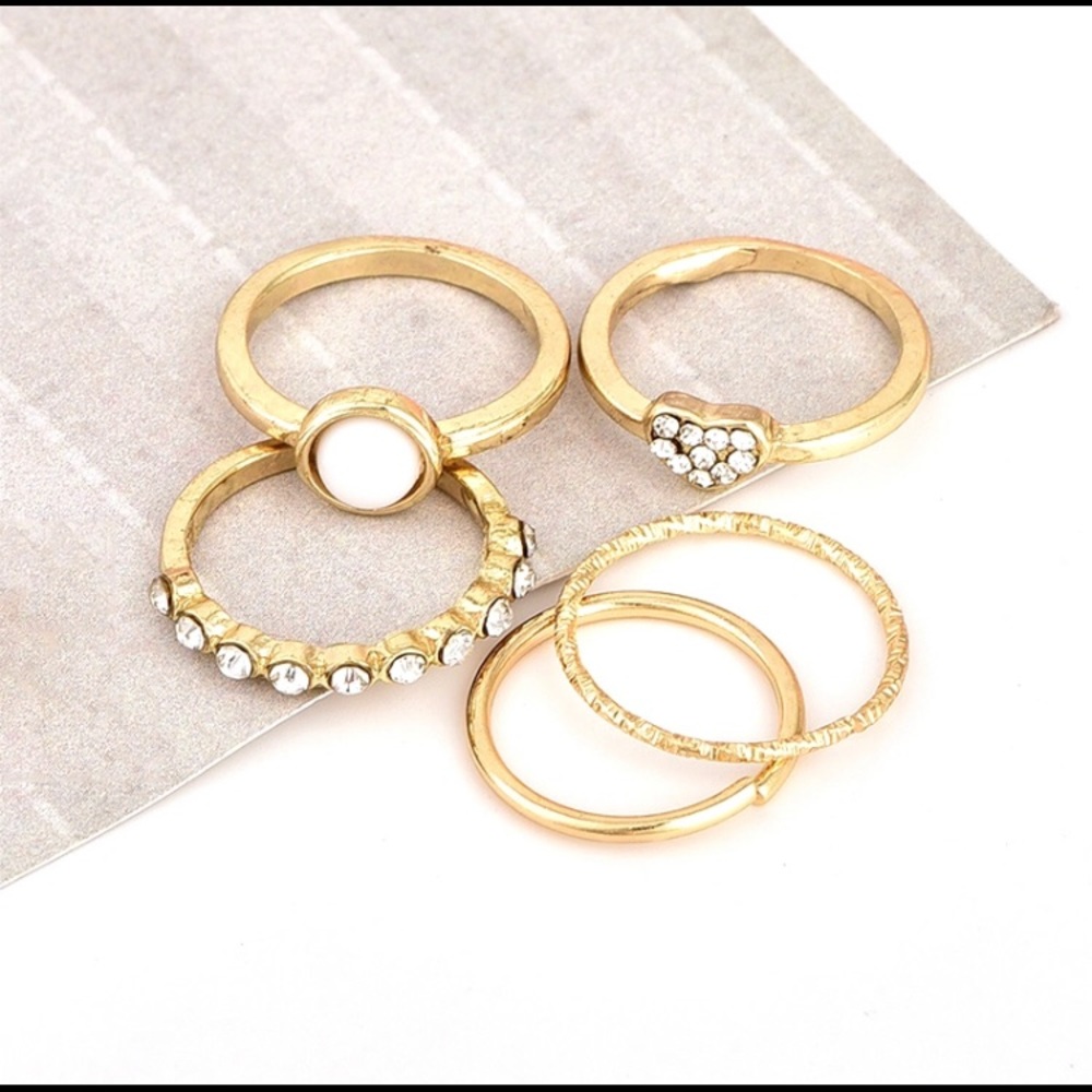 Set of 5 Love rings - Picture 5 of 5